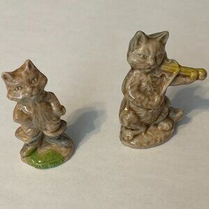 VINTAGE WADE FIGURINES - RED ROSE TEA - PUSS N' BOOTS and CAT & THE FIDDLE